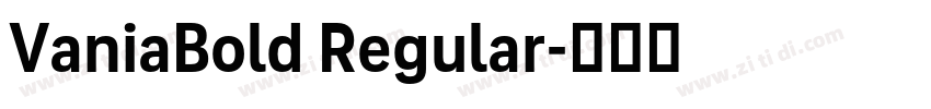 VaniaBold Regular字体转换